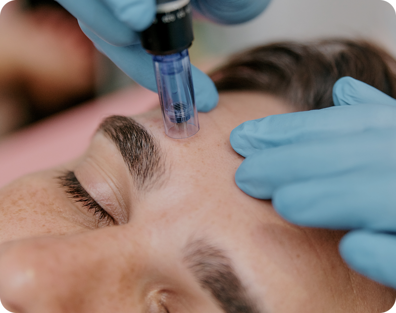 <p>Microneedling for acne scars</p>