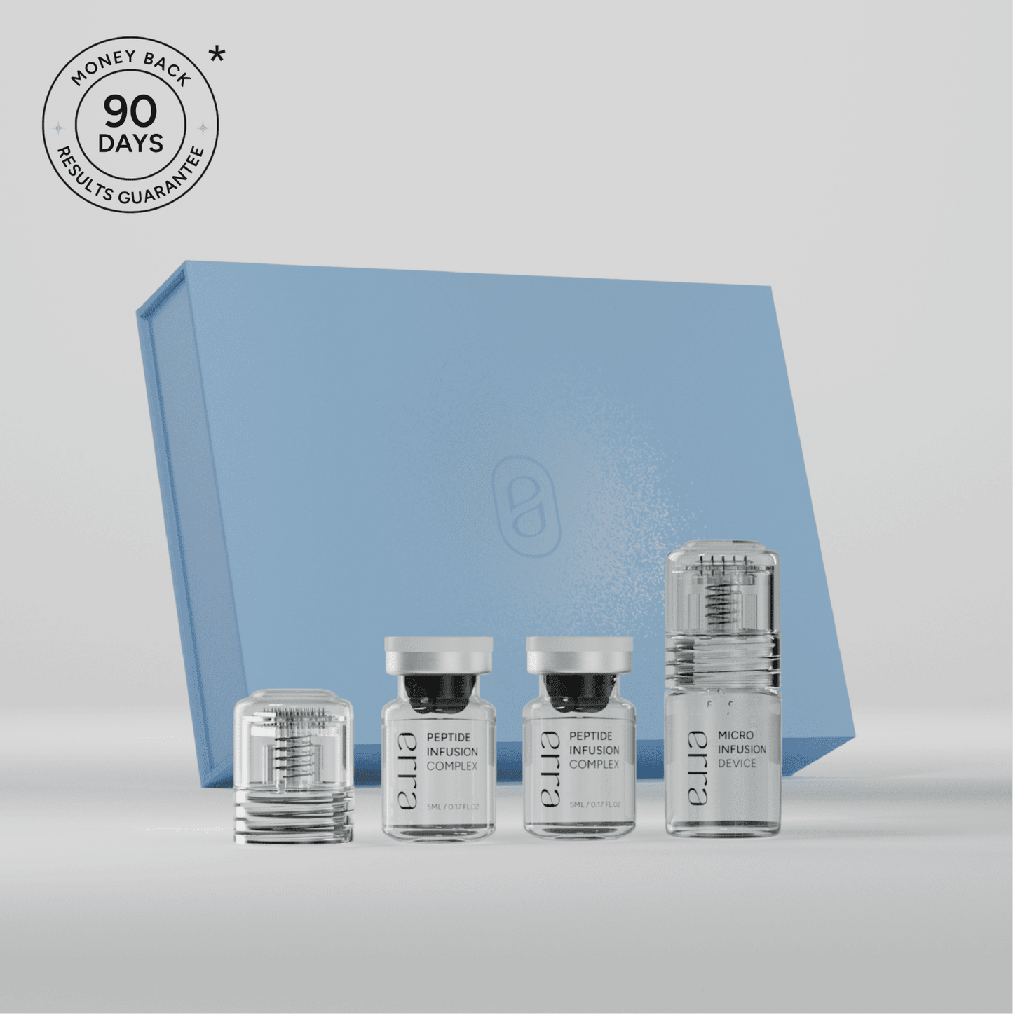 Erra Skin Micro Infusion Device kit with Peptide Infusion Complex serum for glowing, smoother-looking skin at home